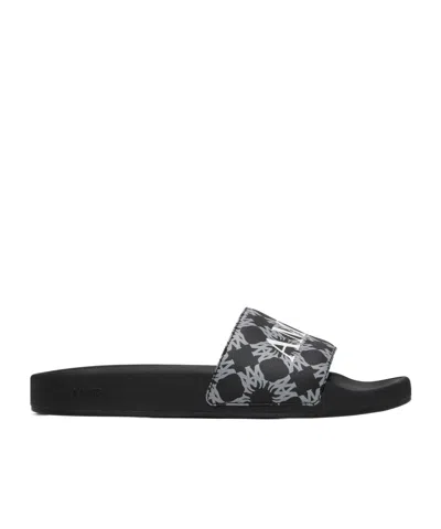 Amiri Ma Quad Canvas Slippers In Black