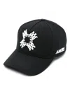 Amiri Ma Quad Logo-embroidered Canvas Cap In 黑色