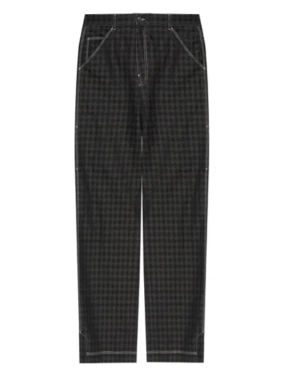 Amiri Ma Quad Checked Trousers In Black