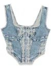 Amiri Ma Quad Denim Corset Top In Blue