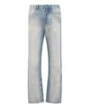 Amiri Stack Distressed Slim-leg Jeans In Blue