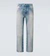Amiri Bandana Repair Mid-rise Straight-leg Jeans In Blue