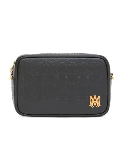 Amiri Ma Quad Embossed-pattern Messenger Bag In Black