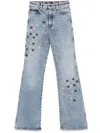 Amiri Ma Quad Embroidered Jeans In Blue