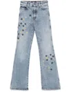 Amiri Ma Quad Embroidered Jeans In Blue