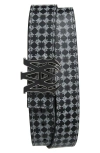 Amiri Ma Quad Enamel Buckle Coated Canvas Belt In Black