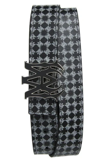 Amiri Ma Quad Enamel Buckle Coated Canvas Belt In Black