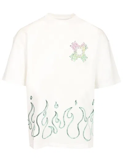Amiri Ma Quad Flames Lj Skate Tee T-shirt White