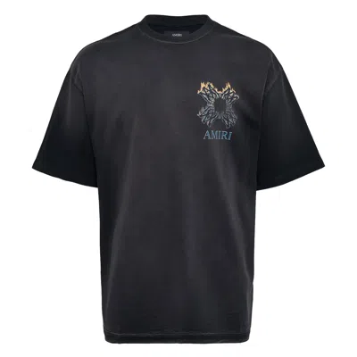 Amiri Flames Oversized Black Flame Graphic Tee