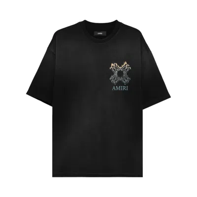 Pre-owned Amiri Ma Quad Flames Tee 'black' | Men's Size L