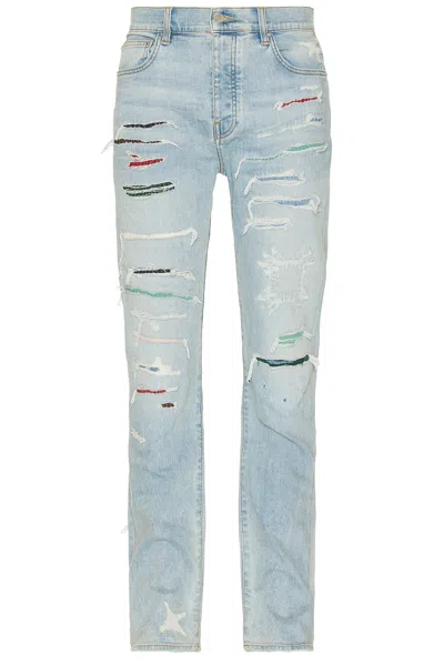 AMIRI MA QUAD GAUZE REPAIR SLIM JEANS