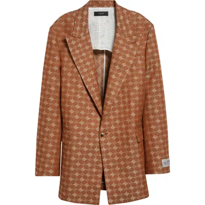 Amiri Ma Quad Jacquard Blazer In Burnt Orange