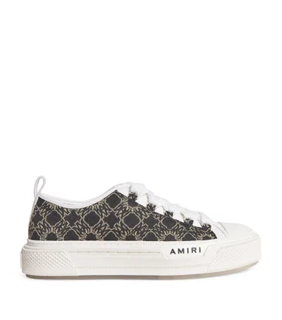 Amiri Ma Quad Jacquard Court Sneakers In Black