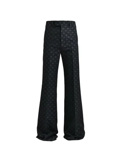 Amiri Ma Quad Jacquard Flared Trousers In Black