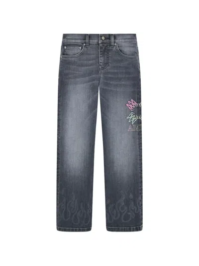 Amiri Kids' Ma Quad Jeans In Gray