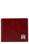 Amiri Ma Quad Leather Bifold Wallet In Red