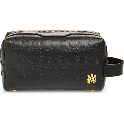 Amiri Ma Quad Leather Dopp Kit In Black