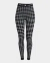 Amiri Elasticized Waistband Leggings All-over Print In Black