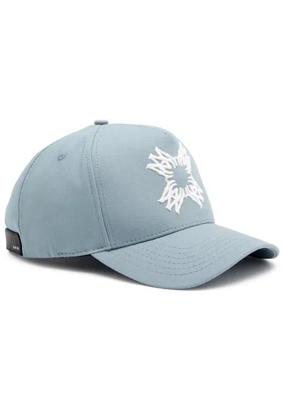 Amiri Ma Quad Logo-embroidered Canvas Cap In Blue