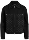 Amiri Buttoned Long Sleeve Jacket With Patterned Collar In Black