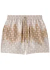 Amiri Monogram Bermuda Shorts In Camel