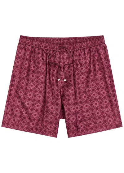 AMIRI AMIRI MA QUAD LOGO-MONOGRAMMED SILK SHORTS