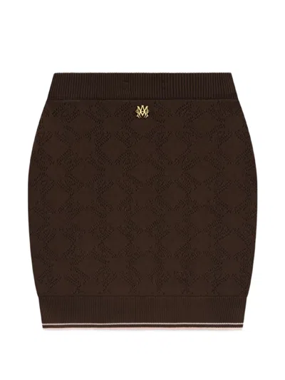 Amiri Ma Quad Mini Skirt In Brown