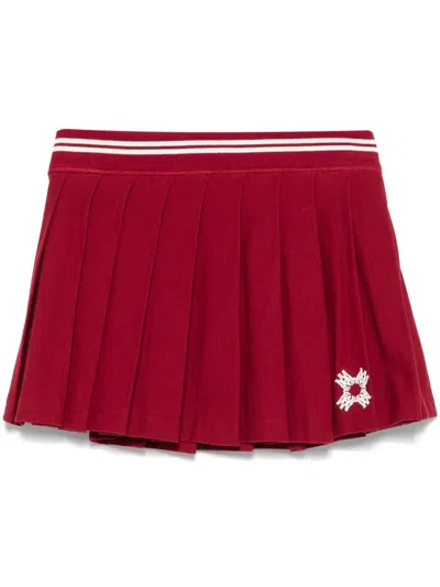 Amiri Ma Quad Mini Skirt In Red