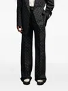 Amiri Ma Quad Monogram Flare Trousers In Black