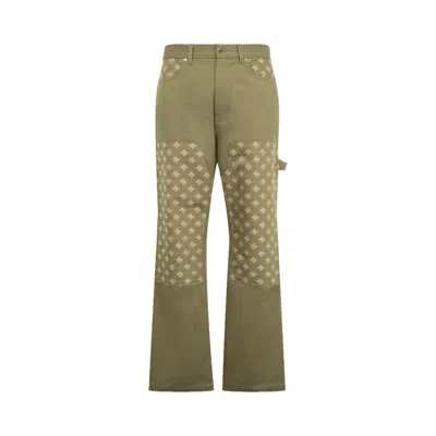 Pre-owned Amiri Ma Quad Panel Cot Carpenter Pant 'thyme' | Green | Men's Size 50