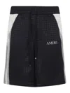 Amiri Quad Panel Side Stripe Tailored Shorts In Black