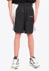 Amiri Quad Panel Side Stripe Tailored Shorts In Blue