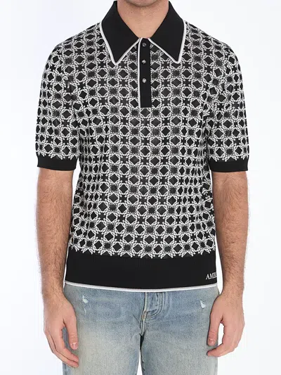 Amiri Ma Quad Polo Shirt In Black