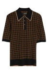 Amiri Monogram Quad Polo Shirt In Brown