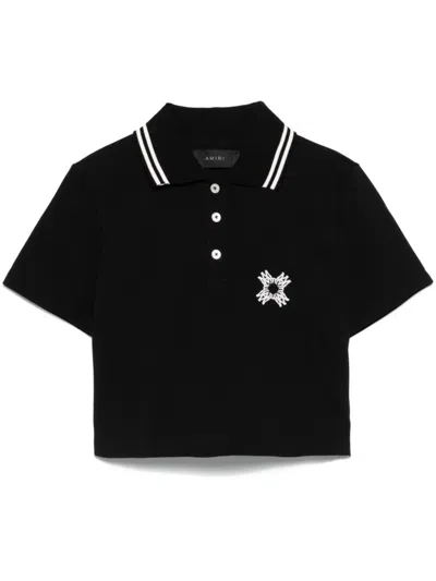 Amiri Ma Quad Polo Top In Black