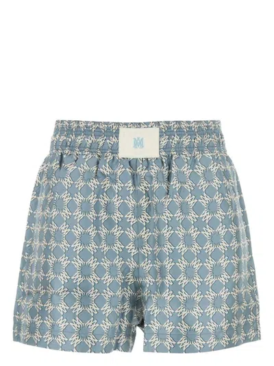Amiri Printed Silk Shorts In Multi