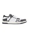 Amiri Quad Skel Panelled Leather Snekaers