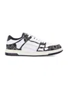 Amiri Quad Skel Panelled Leather Snekaers