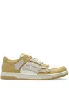 Amiri Yellow Debossed Ma Quad Skel Top Low Sneakers In Gelb