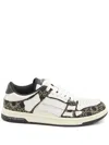 Amiri Quad Skel Panelled Leather Snekaers