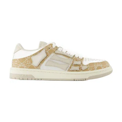 Amiri Ma Quad Skel Top Low Sneakers In Birch