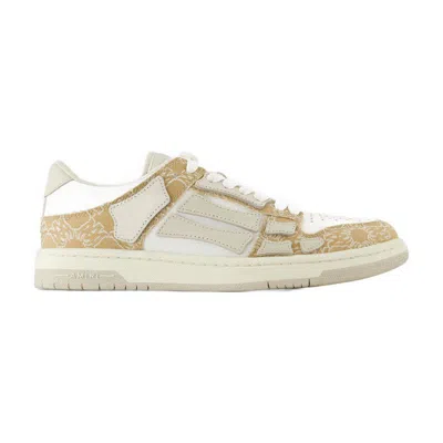 Amiri Ma Quad Skel Top Low Sneakers In Brown