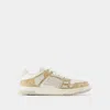 Amiri Ma Quad Skel Top Low Sneakers In Neutral