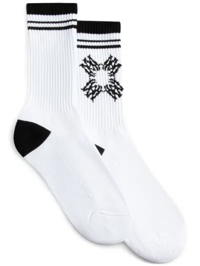 Amiri White & Black Ma Quad Socks In White Black