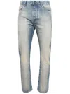 Amiri Bandana Repair Mid-rise Straight-leg Jeans In Blue