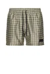 Amiri Mens Black Ma Quad Logo-embroidered Swimming Trunks In Green
