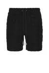 Amiri Black Bermuda Shorts With All-over Ma Quads Motif And Embroidered Logo On The Front In Cotton Blend  In Black