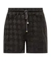 Amiri Drawstring Cotton-blend Shorts In Brown