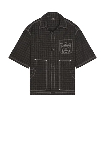 Amiri Men's Ma Quad Work Shirt In Gray