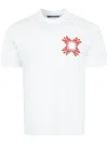 Amiri Mens White Red Quad Xo Branded Cotton-jersey T-shirt In White